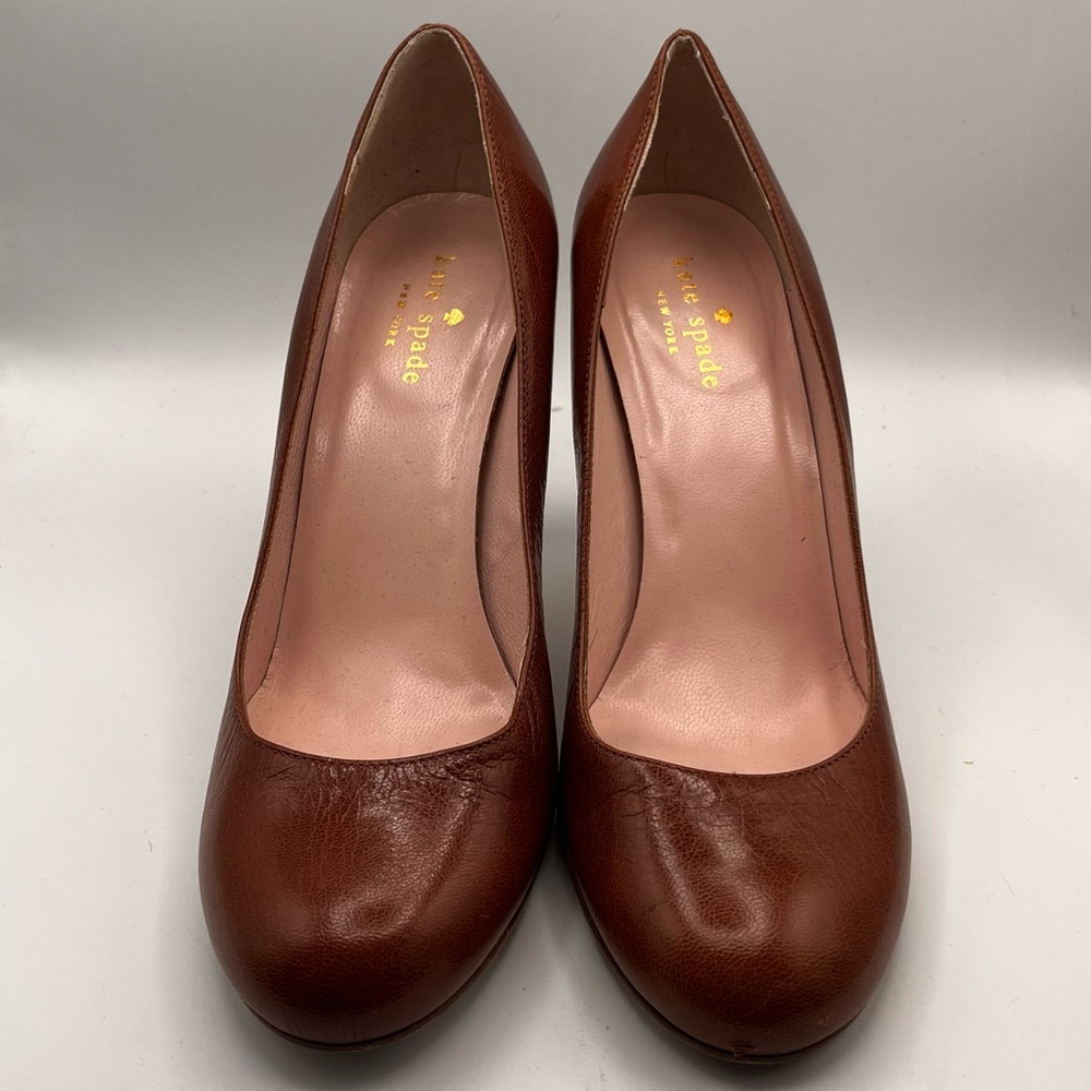 KATE SPADE BROWN LEATHER HEELS